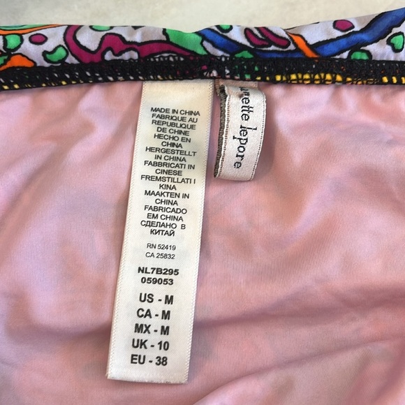 Nanette Lapore Women Bikini Size Medium (8-10) Multi Color Bandeau Swim … - Picture 8 of 8